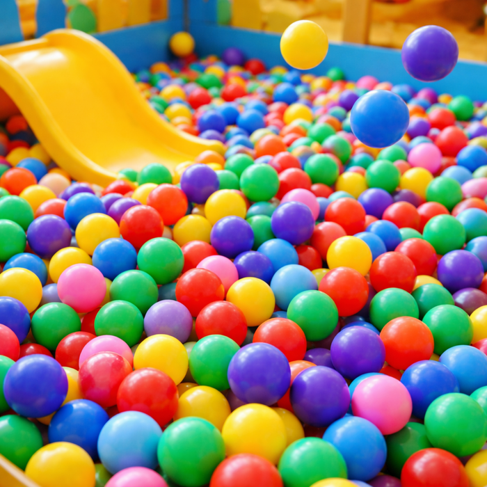 Pack 100 Pelotas Plasticas Para Piscina Colores Surtidas