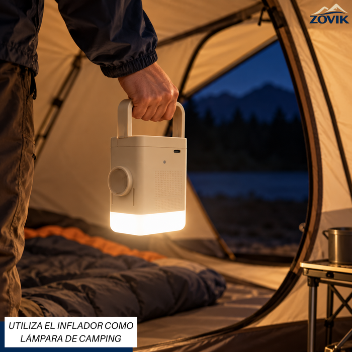Colchon Inflable 2 Plazas Inflador Incorporado Camping Usb