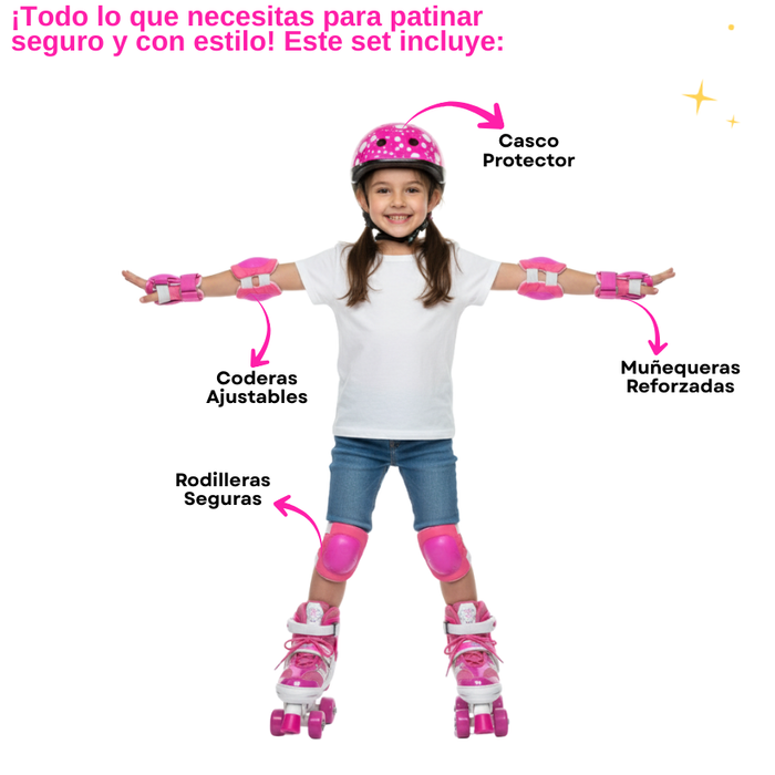 Patines Roller 4 Ruedas Ajustables Artísticos Para Niños