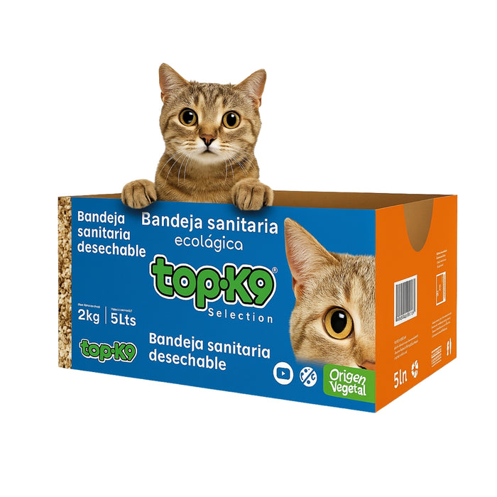 Arena Top-k9 Ecológica 100% Vegetal Bandeja Desechable 2kg
