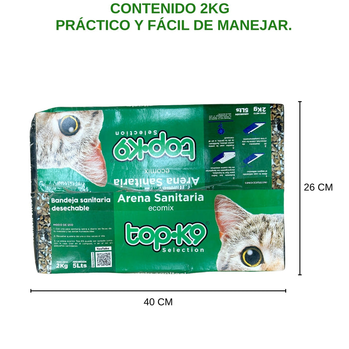 Arena Top-k9 Ecomix Bandeja Desechable 2kg