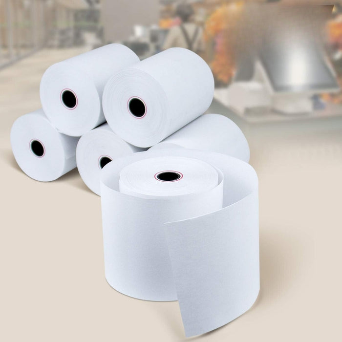 Caja 60 Rollos Papel Térmico 80mm X 80mm Largo Telotenemos Papel Para Impresora Térmica Papel Rollo Termico Boleta Factura Color Blanco