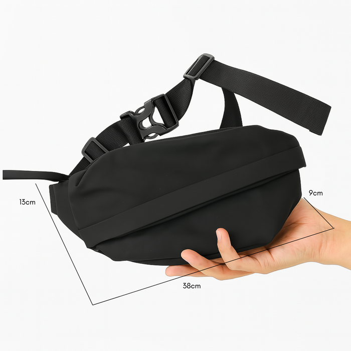 Banano Impermeable Trip On Bolso Cruzado Hombre Negro riñonera Utazo