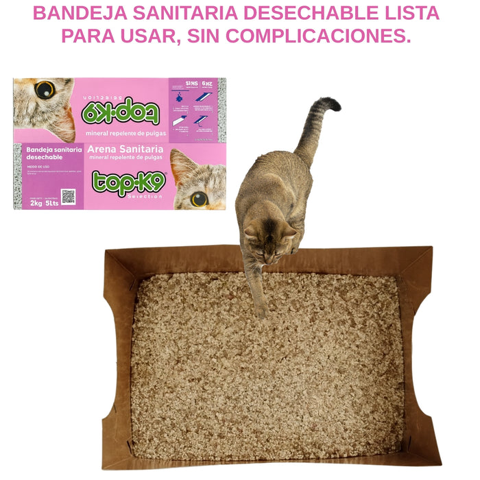 Arena Top-k9 Repelente De Pulgas Bandeja Desechable 2kg