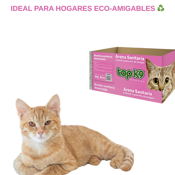 Arena Top-k9 Repelente De Pulgas Bandeja Desechable 2kg