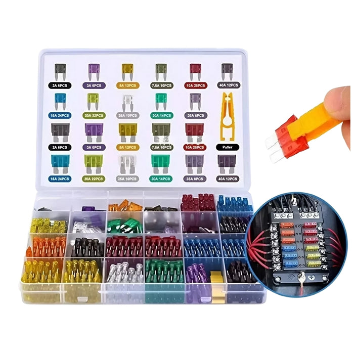 Kit Caja 300 Fusibles Para Auto Carro Coche + Extractor