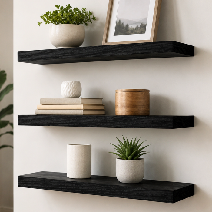 Organizador De Madera Elegancia Moderna X3 Negro