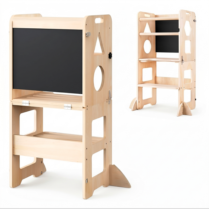 Torre De Aprendizaje Montessori Tablero Infantil 3 En 1