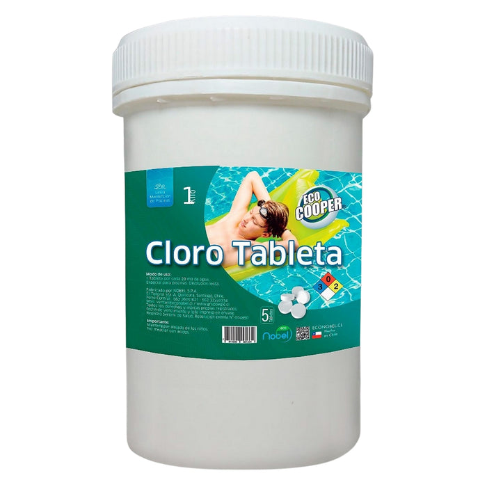 Cloro En Tabletas Para Piscinas 1 Kg Tripleaccion Nobel