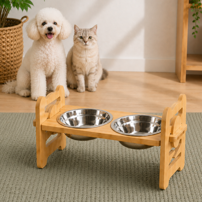 Comedero Bebedero Para Perros Gatos Mascotas Plato Ajustable