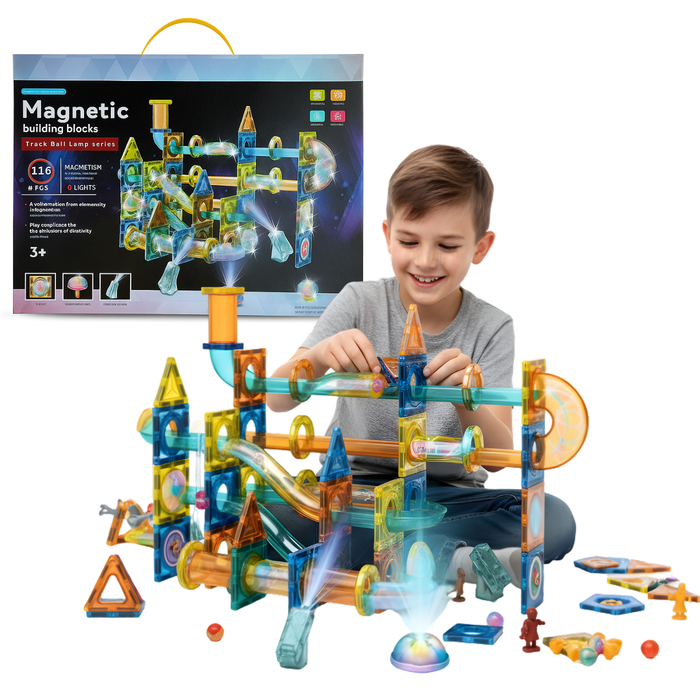 Set Bloques De Construcción Magnéticos 3d 116 Pcs Didáctico