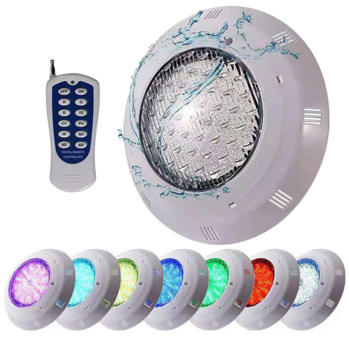 Foco Piscina 24w Mando Multicolor Lámpara Led Subacuática