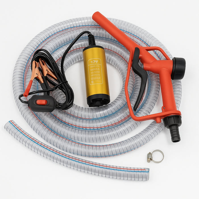 Kit Bomba Trasvasije Diesel Parafina 12v Manguera Pistola