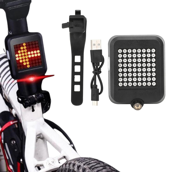 Luz De Bicicleta Led Trasera Inteligente Control Direccional