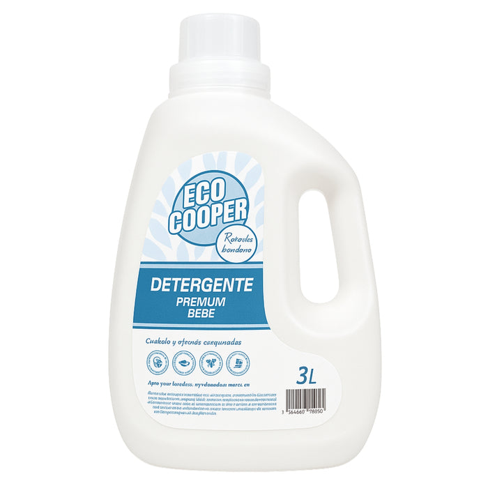 Detergente Bebe Hipoalergénico Suavizante Premium 3 Litros