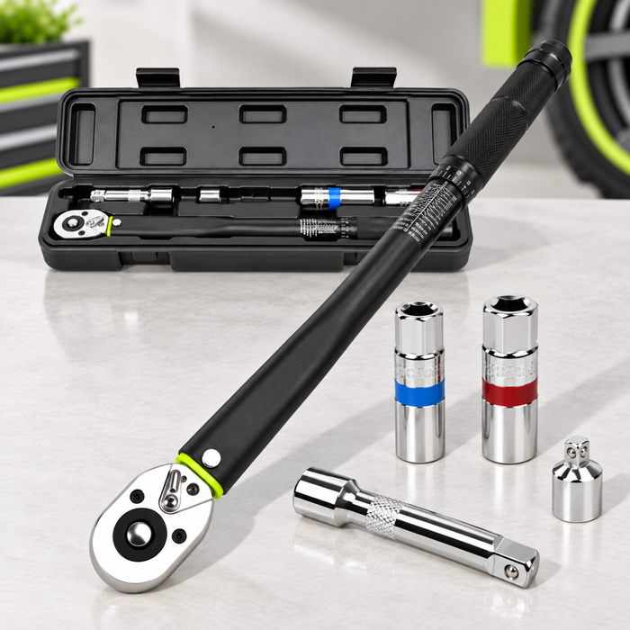 Llave Torque Torquímetro 3/8 Pulgada Dados Extensión 5- 70nm