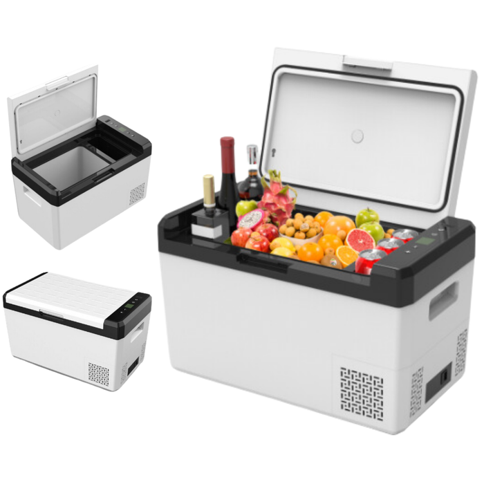 Mini Freezer Refrigerador Congelador 25 L Portátil Auto Casa Gris