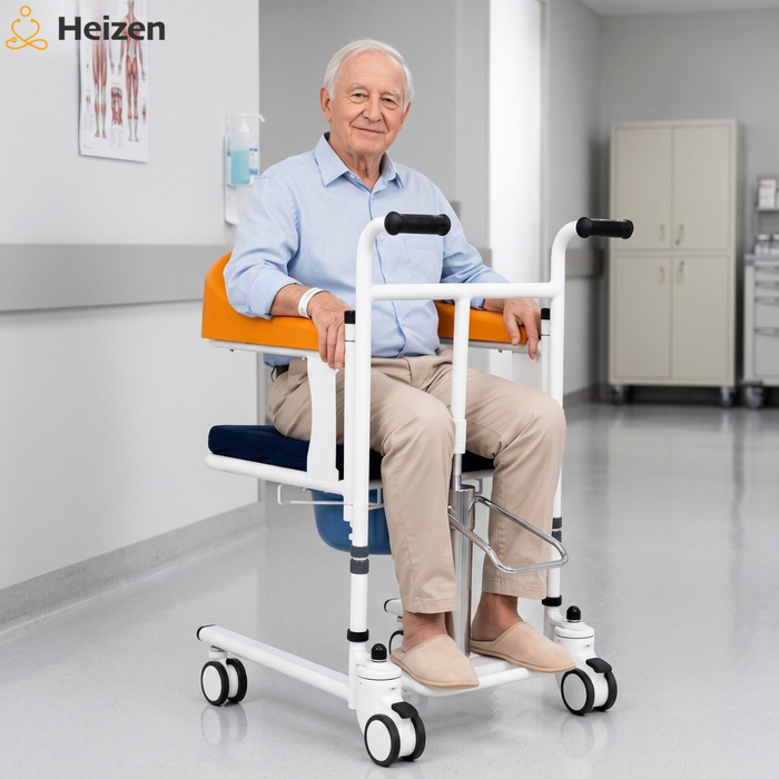 Silla Hidráulica Transferencia Paciente Baño Orinal Wc 180°