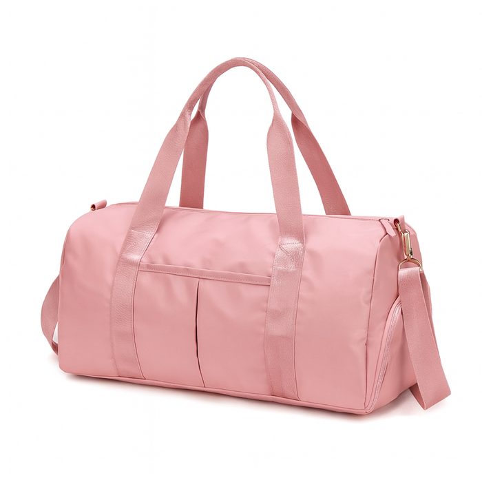 Bolso Deportivo Para Viaje Tela Impermeable Gym 20l - Rosa Pálido - Lisa