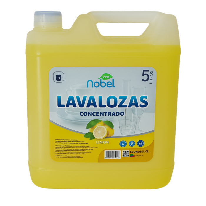Lavalozas Lavaplatos Industrial Concentrado Detergente Lavaloza 5 Litros Eco Nobel