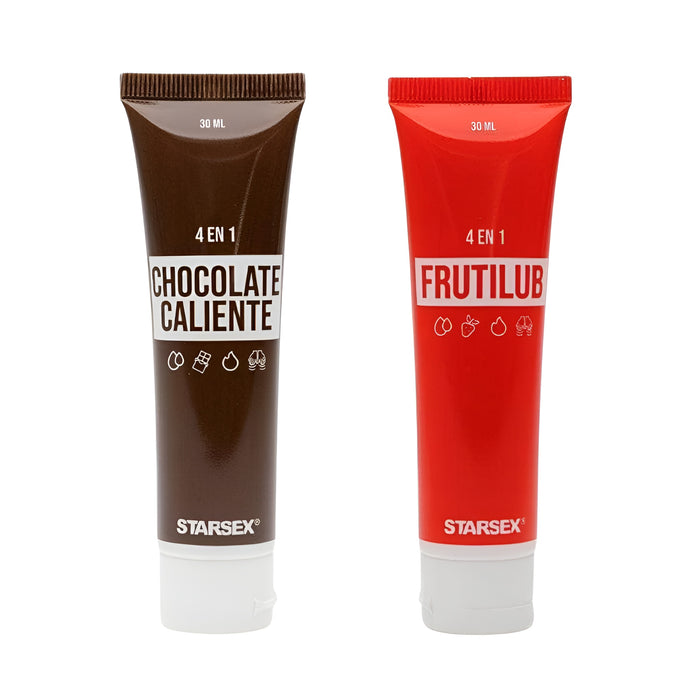 Pack 2 Lubricante Intimo Chocolate Y Frutilub Starsex 30ml