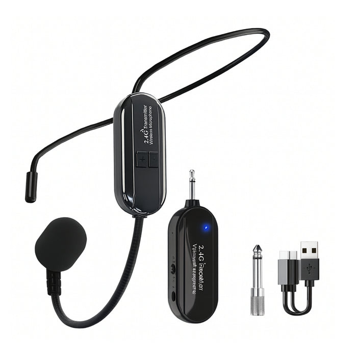 Sistema De Micrófono Con Auriculares Inalámbricos Portátiles