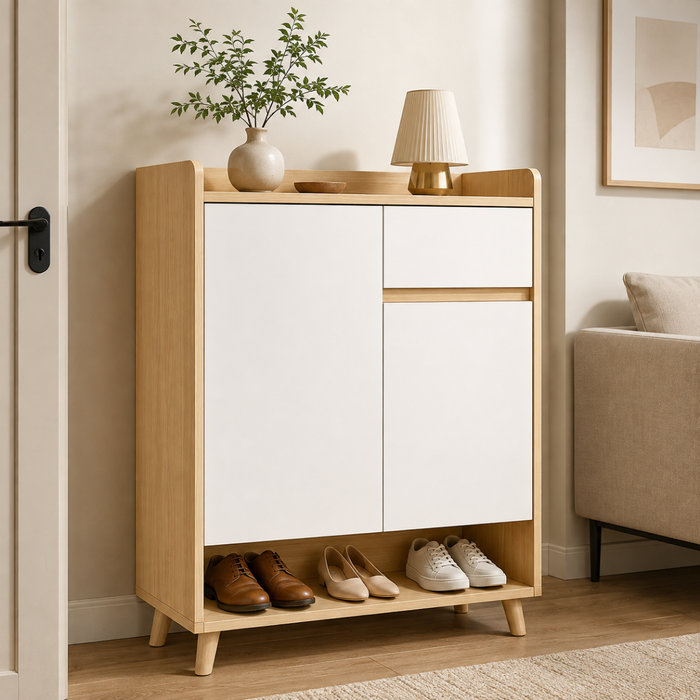 Zapatera Organizadora De Zapatos 2 Puertas Estante 61cm
