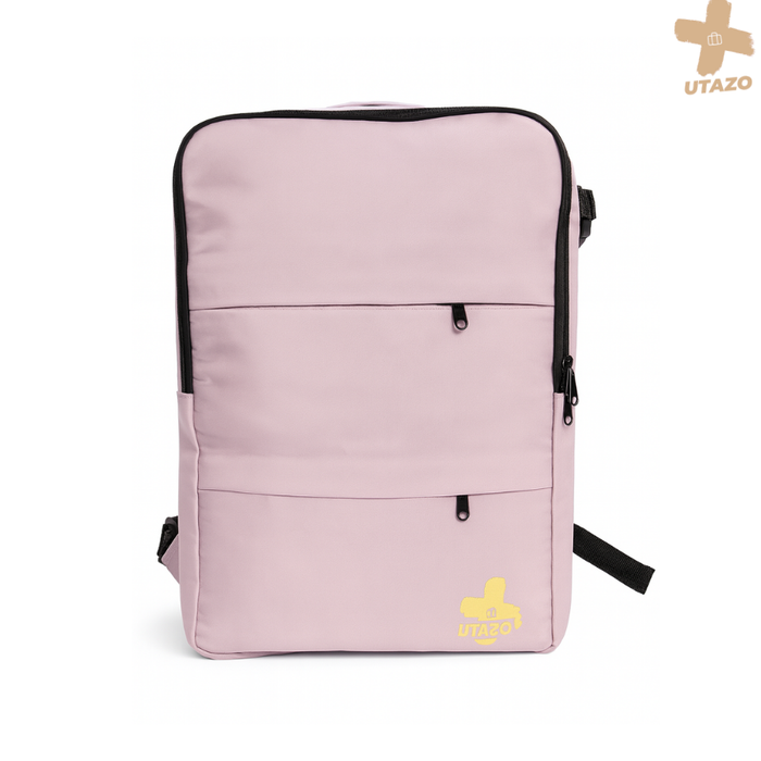 Mochila De Viaje Avión Con Usb Impermeable Laptop 15,6 35l Rosa Liso