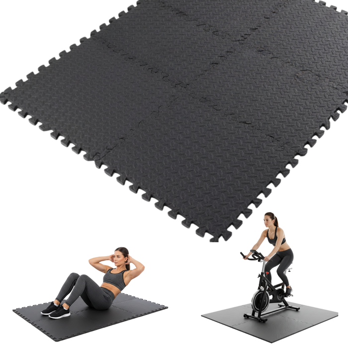 iso De Goma Eva Deportiva 60x60 Set 8 Pieza Antideslizante Negro