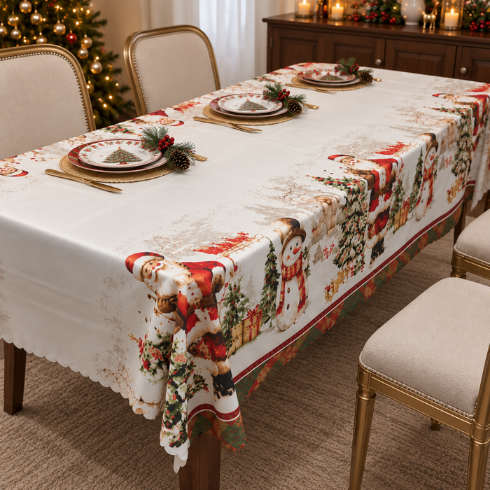 Mantel Navideño Mesa Decoración Navidad 145x200cm Fiestas