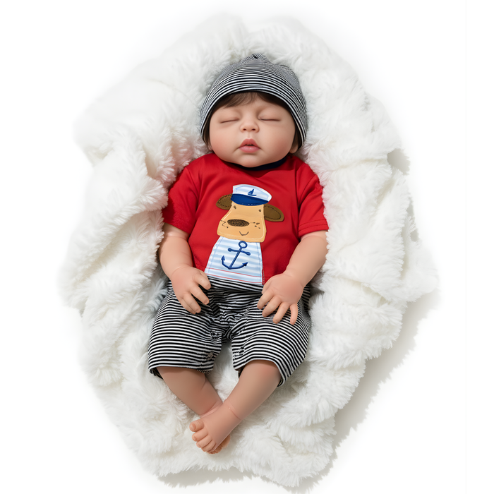 Muñeco Bebé Reborn Marinero Silicona Realista Con Accesorios