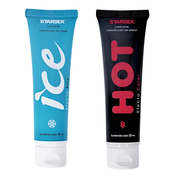 Pack 2 Lubricante Intimo Hot Y Ice Calor Frio Starsex 30ml