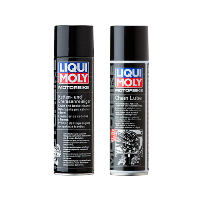Kit Spray Limpiador + Spray Lubricante De Cadena Liqui Moly