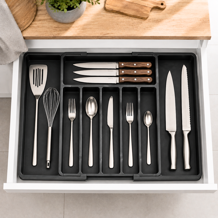 Organizador De Cubiertos Expandible Para Cajón Cocina 8 Compartimientos