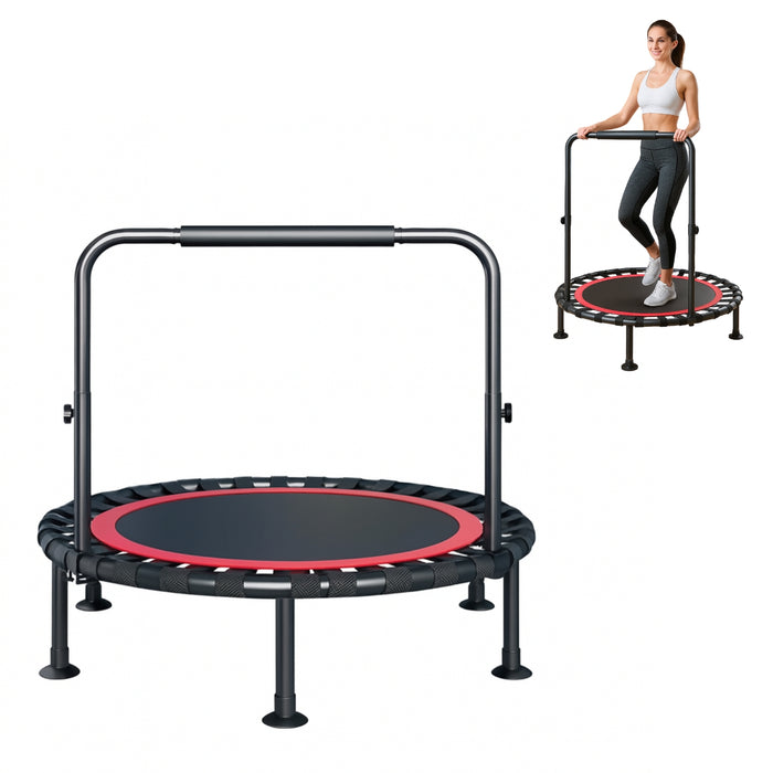 Mini Trampolín 4ft 1.2mt Aeróbico Fitness Yoga Juegos Cama Elástica Aeróbica Adultos O Juegos Para Niños Ideal Para Yoga Ejercicio Y Diversión Color Negro