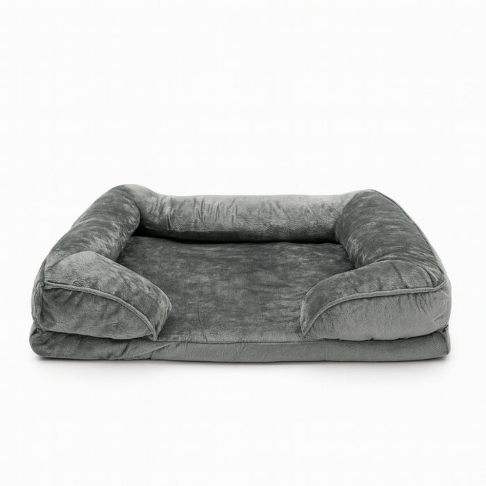 Cama Antiestres Perro Colchon Ortopedica 70x60x18cm Color Gris Diseño Cama Antiestres Con Soporte Ortopedico Marca Telotenemos