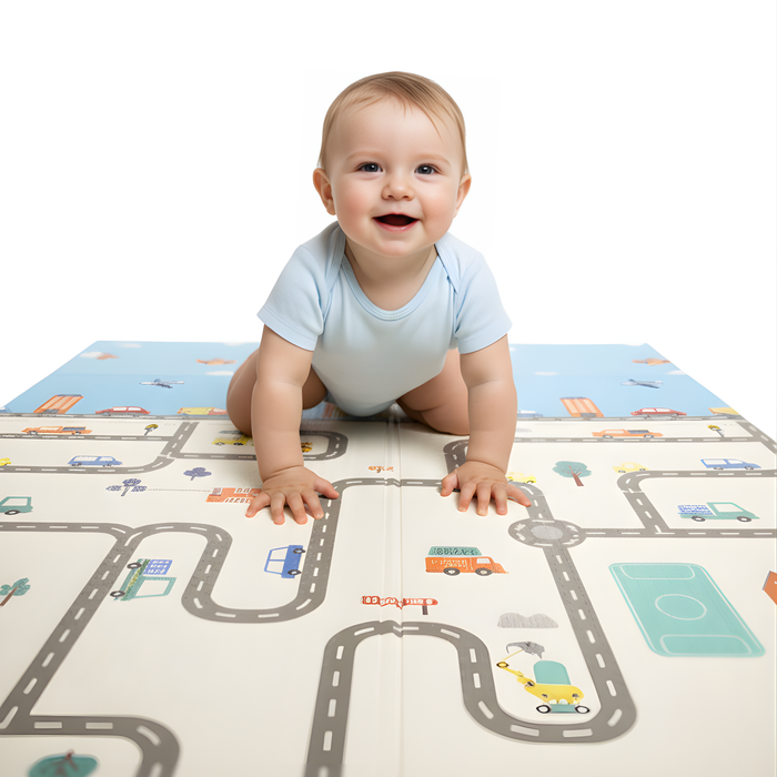 Alfombra Antigolpes Plegable Para Bebés 180x120 Reversible