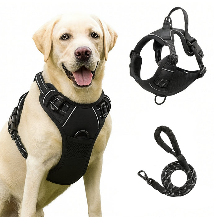 Pechera Para Perro Arnés Ajustable Reflectantes Con Correas