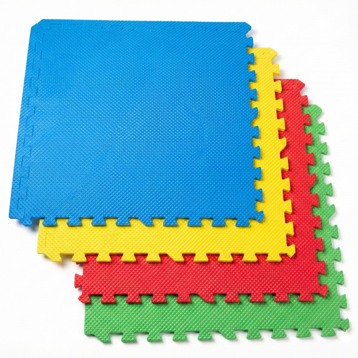 Alfombra Antigolpes Bebé Eva 8 Piezas Colores Puzzle 30x30 Multicolor Lisa