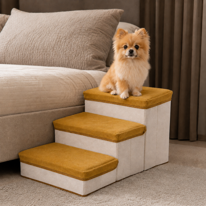 Escalera Para Perros Y Gatos Con Estantes Guardadores