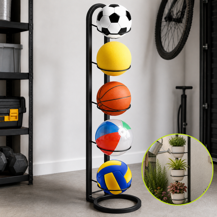 Estante Organizador De Balones Metal Rack Deportivo Balón