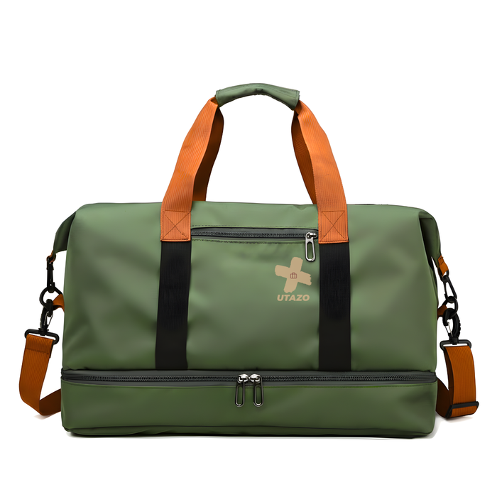 Bolso Deportivo Gym Viaje Impermeable Verde Militar 25l - Verde Oscuro - Lisa