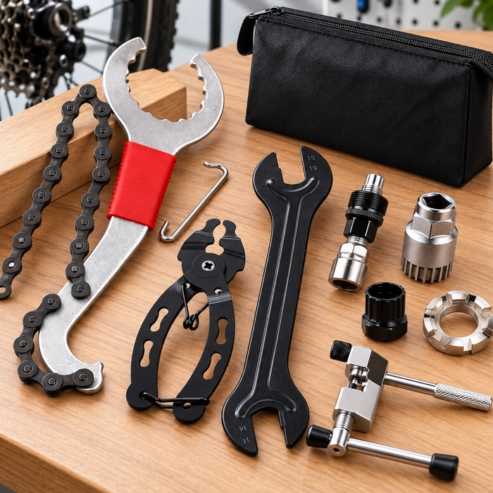 Kit Herramientas Bici Extractor Motor Corta Cadena Llave 8pcs