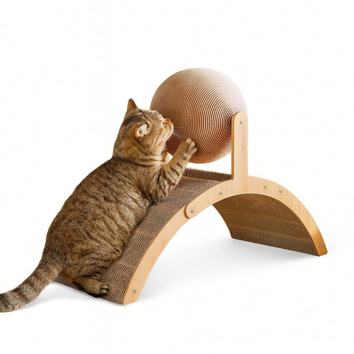 Rascador Y Juguete Para Gatos Arco Y Bola Vertical