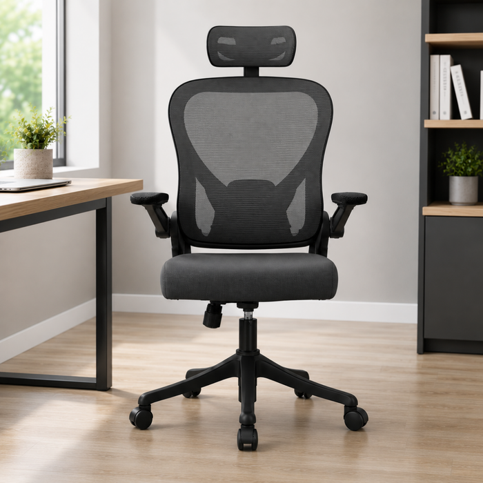 Silla Escritorio Ergonómica Soporte Lumbar Con Reposacabezas