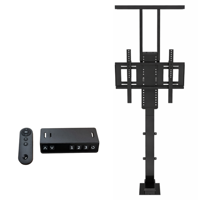 Elevador De Tv Rack Eléctrico Motorizado Con Control Remoto Negro