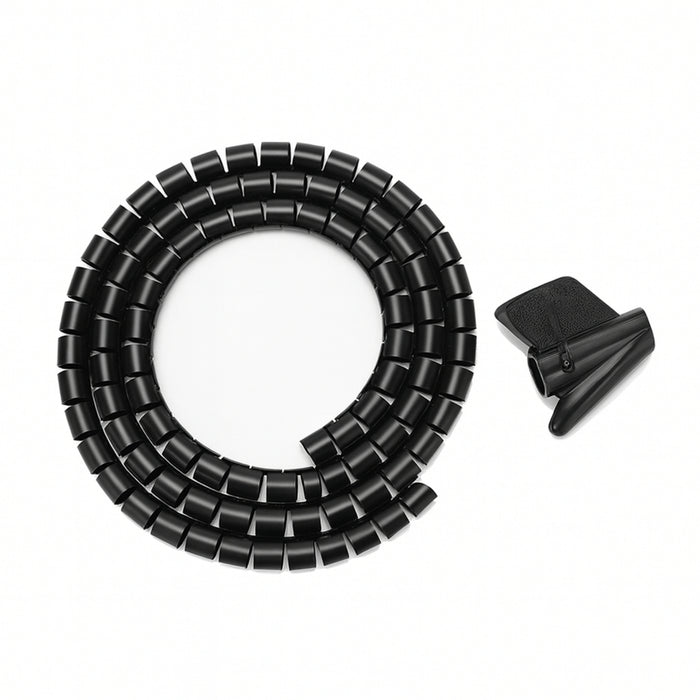 Organizador De Cables En Espiral 2 Metros Negro
