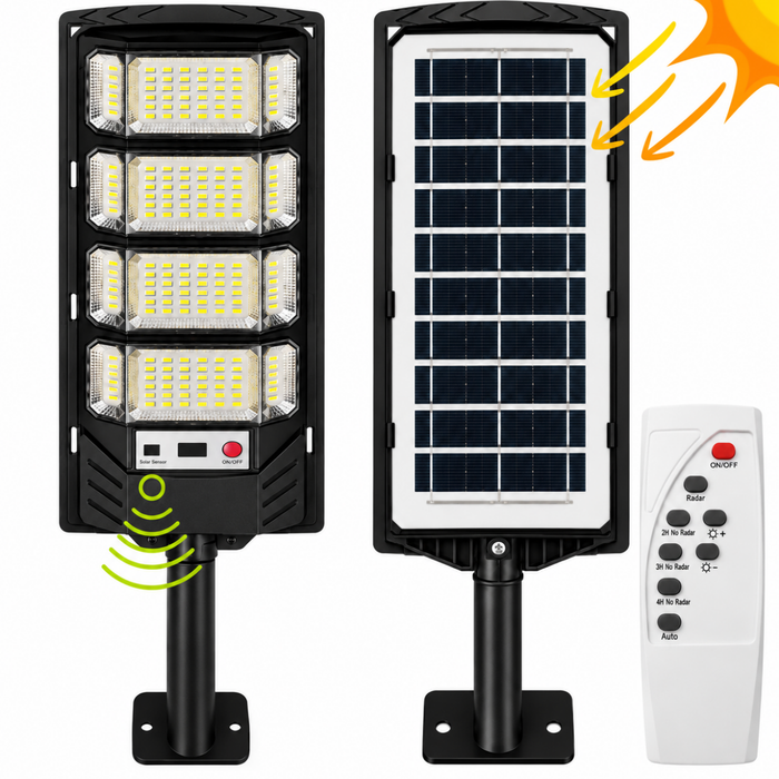Foco Solar Led Exterior Sensor Control Remoto Ip67