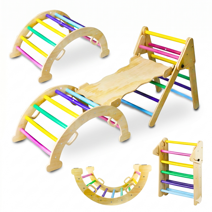 Escalador Juego Montessori Niños Madera Triangulo Pikler