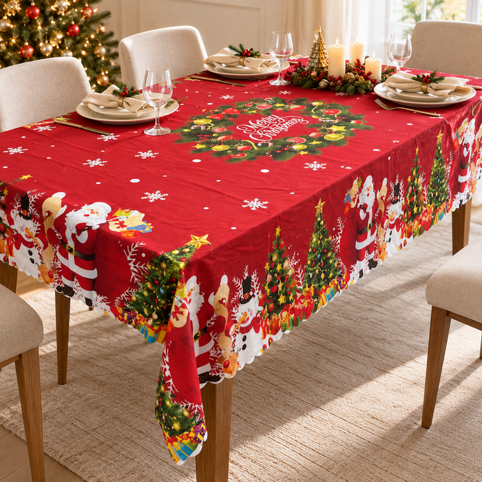 Mantel Navideño Mesa Decoración Navidad 145x200cm Fiestas